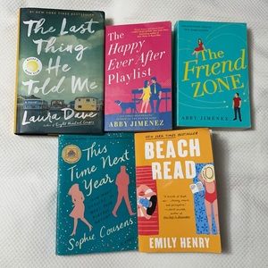 5 novels, romance, easy reads